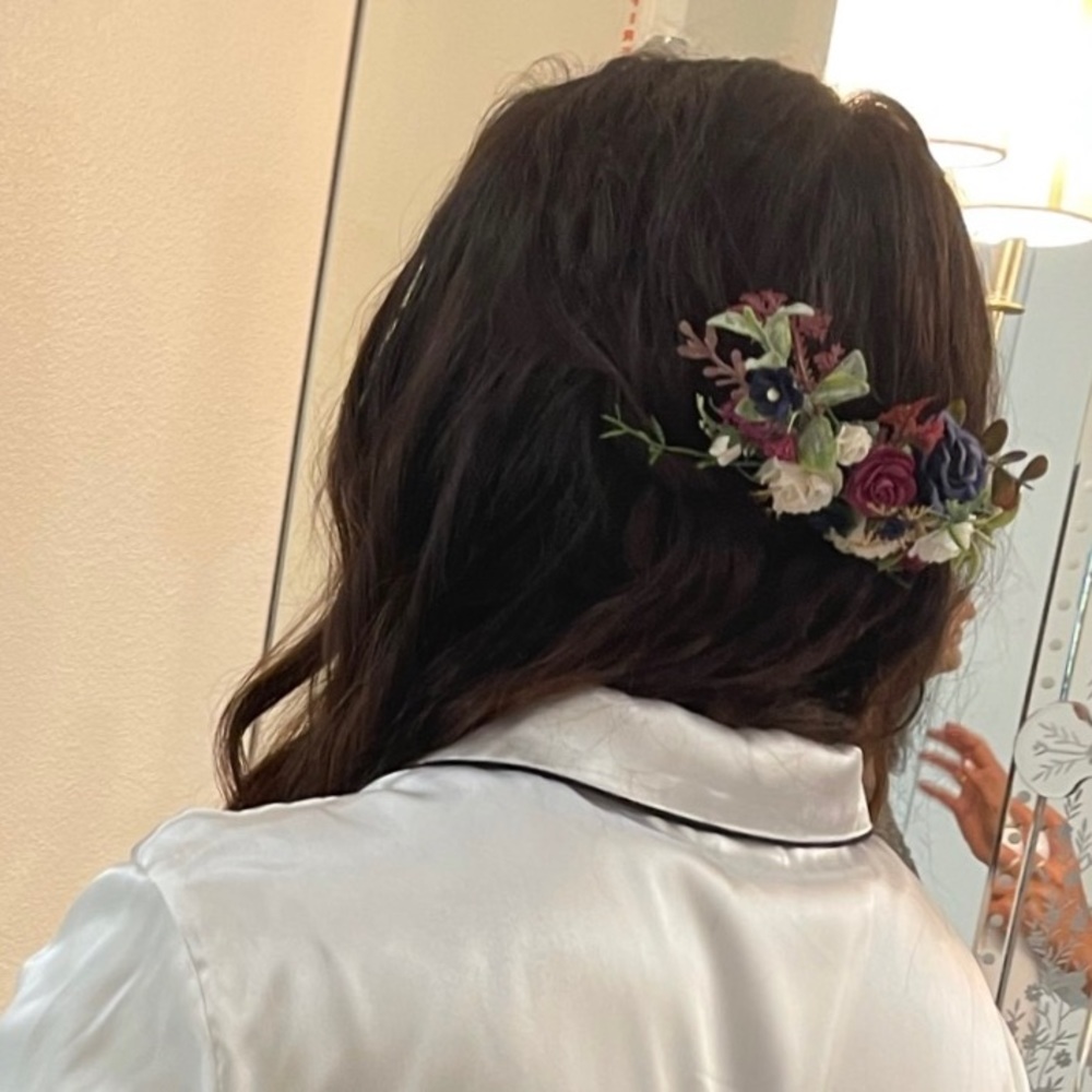 Wedding Boutonniere and Hair Comb Set - Picture 6 of 6